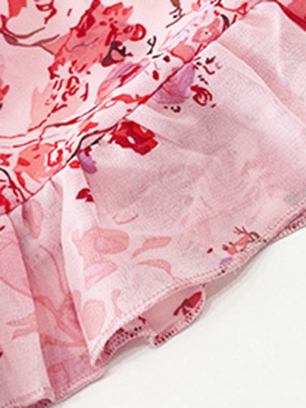 Elegantes bedrucktes Trägerkleid für Damen 