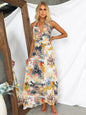 Sexy A-Linien-Kleid mit V-Ausschnitt und Schnürung für Frühling und Sommer 