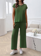 Lässiges, einfarbiges Pullover-Set für Damen 