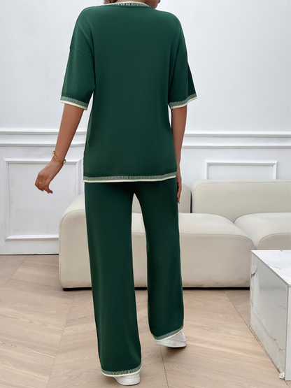 Neuer lässiger Pullover- und Hosenanzug für Frühling und Sommer 