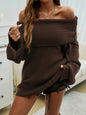 Damen Pullover mit lockeren Schultern und langen Ärmeln 