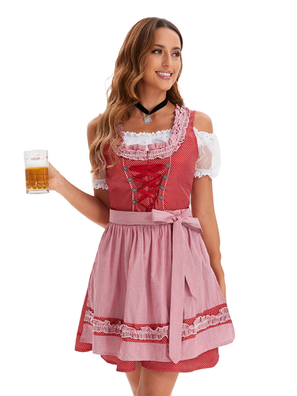 Neues deutsches Oktoberfest-Kostüm für Erwachsene und Damen, Festival-Partykleid 