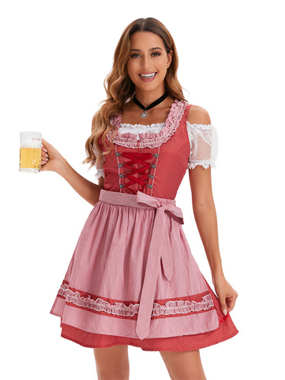 Neues deutsches Oktoberfest-Kostüm für Erwachsene und Damen, Festival-Partykleid 