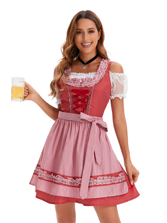 Neues deutsches Oktoberfest-Kostüm für Erwachsene und Damen, Festival-Partykleid 