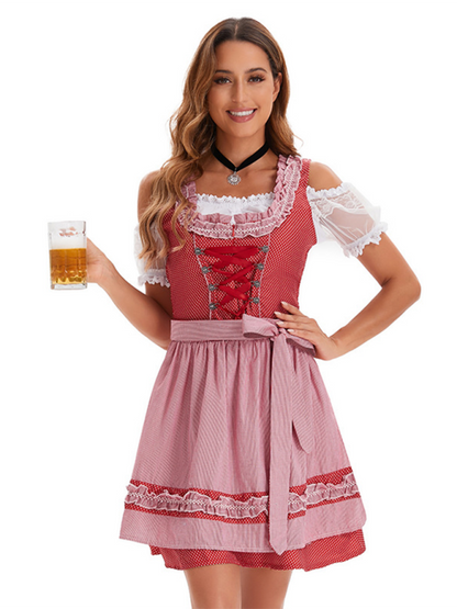 Neues deutsches Oktoberfest-Kostüm für Erwachsene und Damen, Festival-Partykleid 