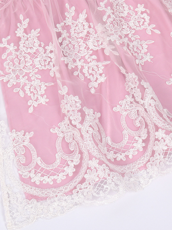 Deutsches Münchner Oktoberfest-Bierrock aus rosa Spitze, Cosplay-Bühnenkostüm 