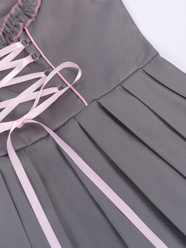 Deutsches Münchner Oktoberfest-Bierrock aus rosa Spitze, Cosplay-Bühnenkostüm 