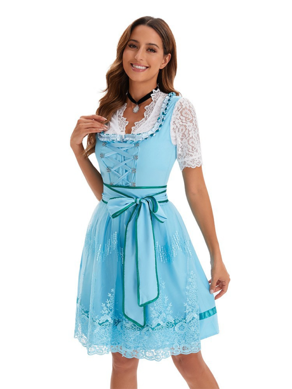 Deutsche München Oktoberfest Kleidung Damen Bedrucktes Bier Kleidung Kleid 