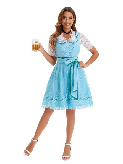 Deutsche München Oktoberfest Kleidung Damen Bedrucktes Bier Kleidung Kleid 