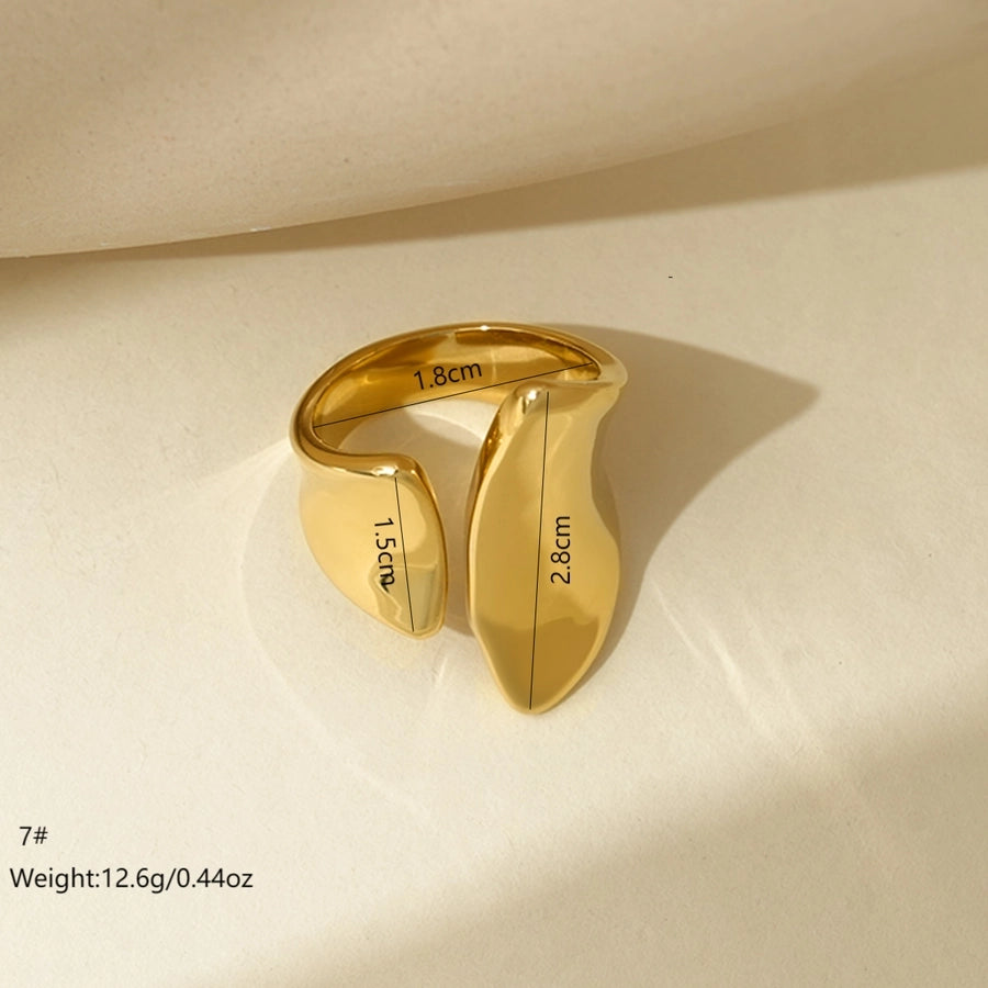 Jewelry IG Style Simple Style Commute Geometric 304 Stainless Steel 14K Gold Plated Polishing Open Rings